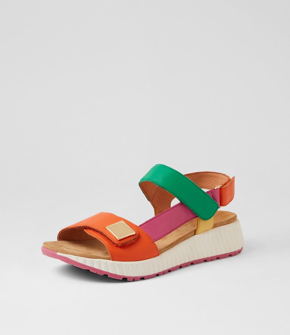 Lomar W Bright Multi Leather Sandals