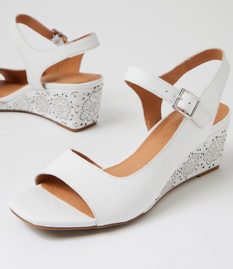 Leisels White Multi Sandals