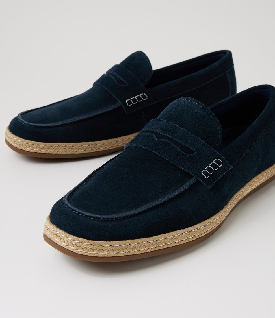 Capture Navy Suede Loafers