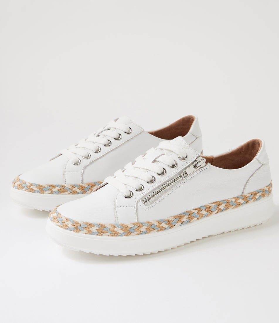 Zomo White Blue Natural Multi Sneakers Zomo White Blue Natural Multi Sneakers