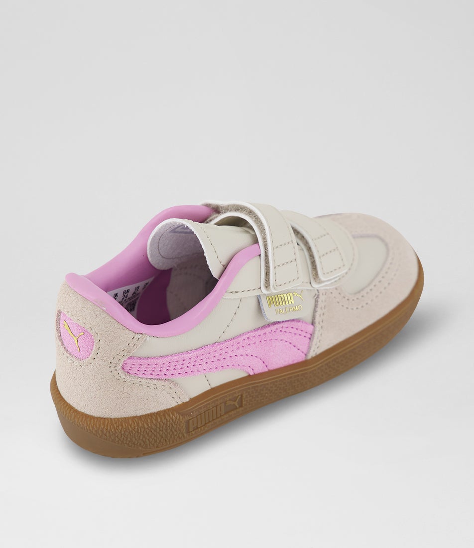 Palermo Toddler Silver Fog Mauve Glow Suede Sneakers