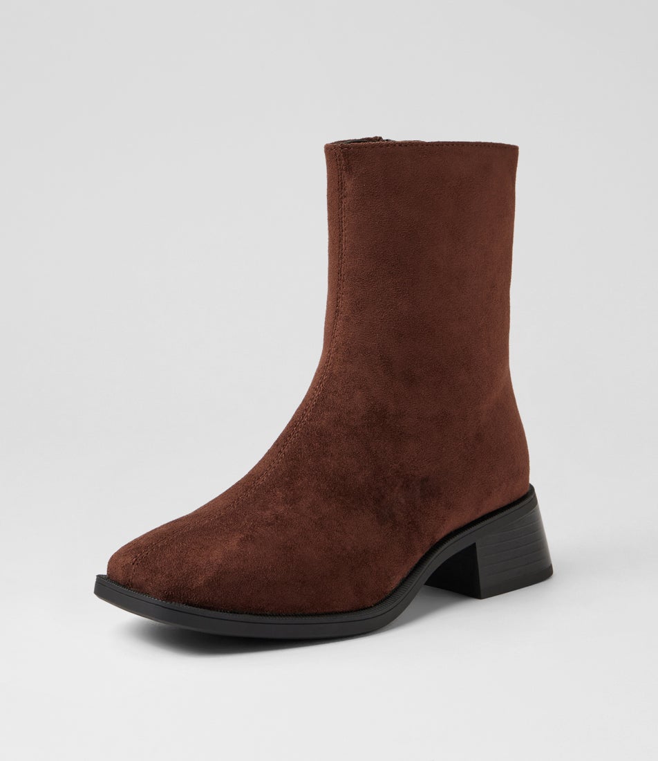 Dalby Chocolate Microsuede Ankle Boots