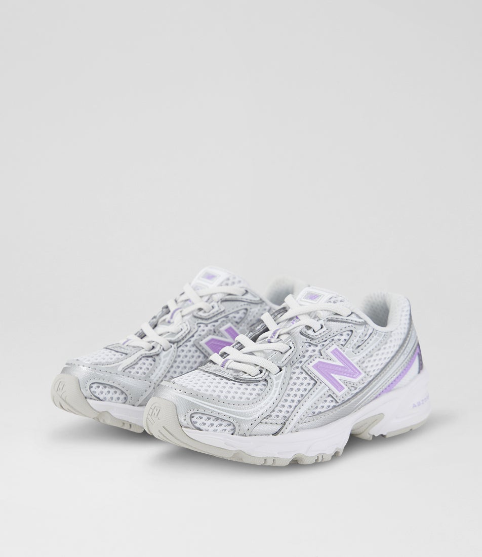 740 Junior White Lilac Glo Mesh Sneakers