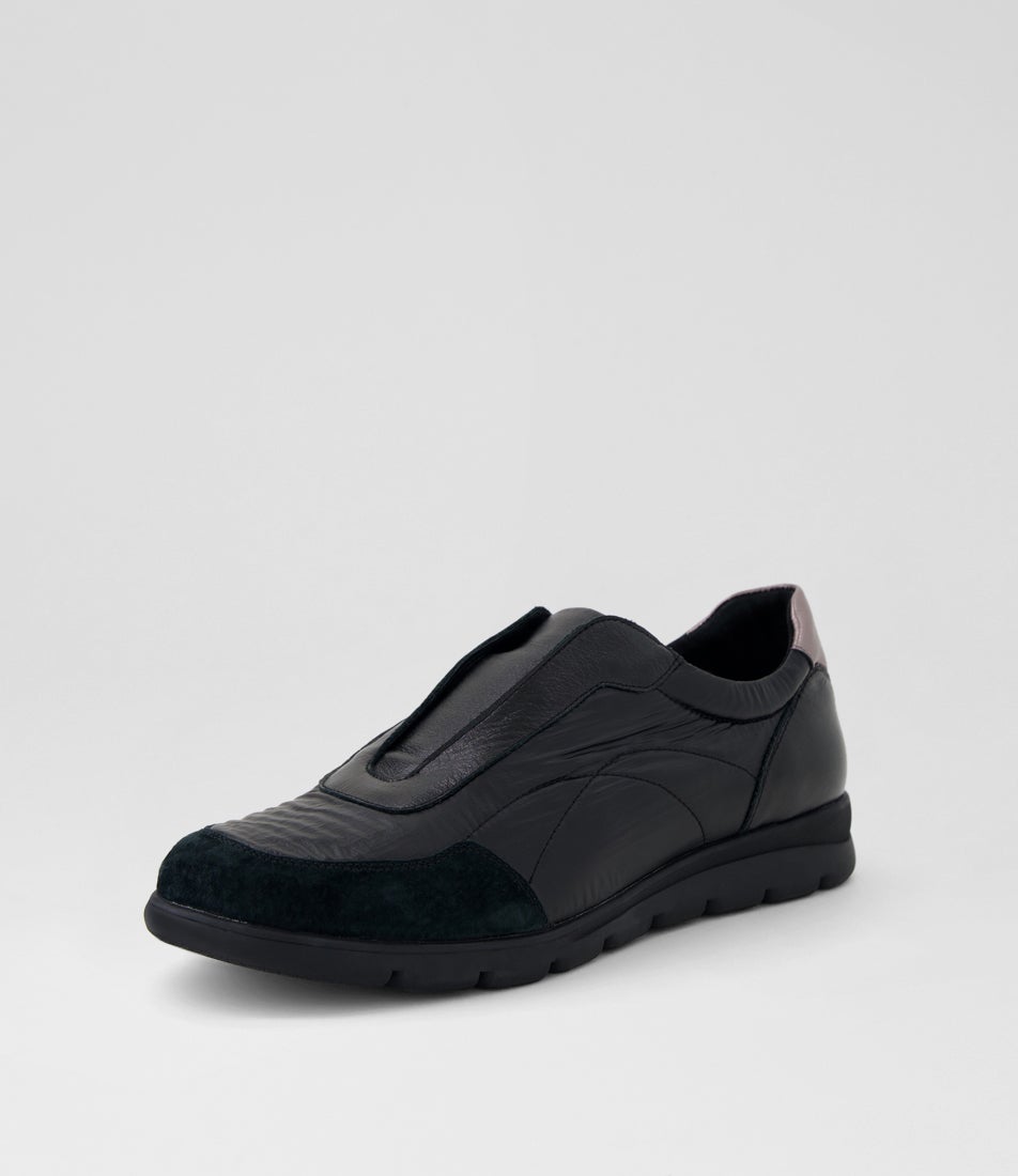 Baker Black Pewter Leather Sneakers