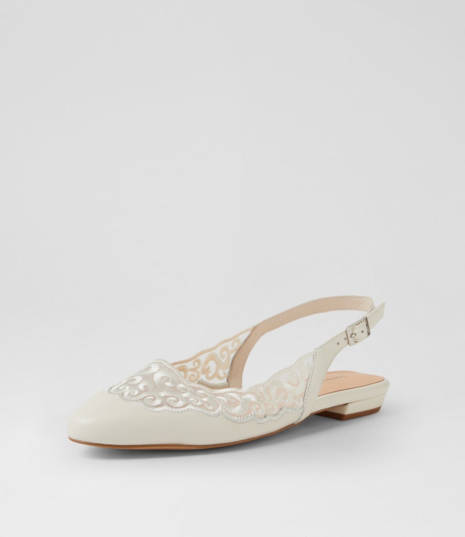 Ardine Ivory Mix Slingbacks