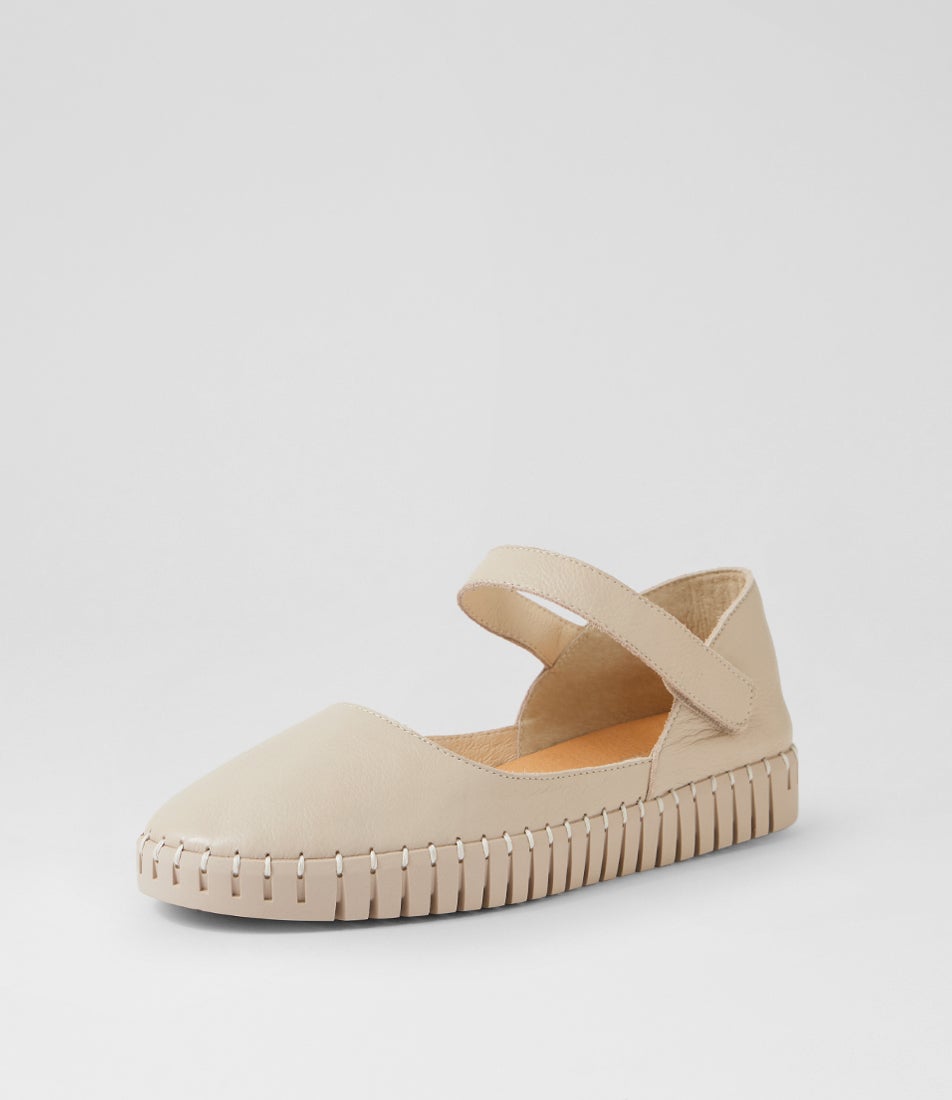 Hough Almond Leather Mary Janes