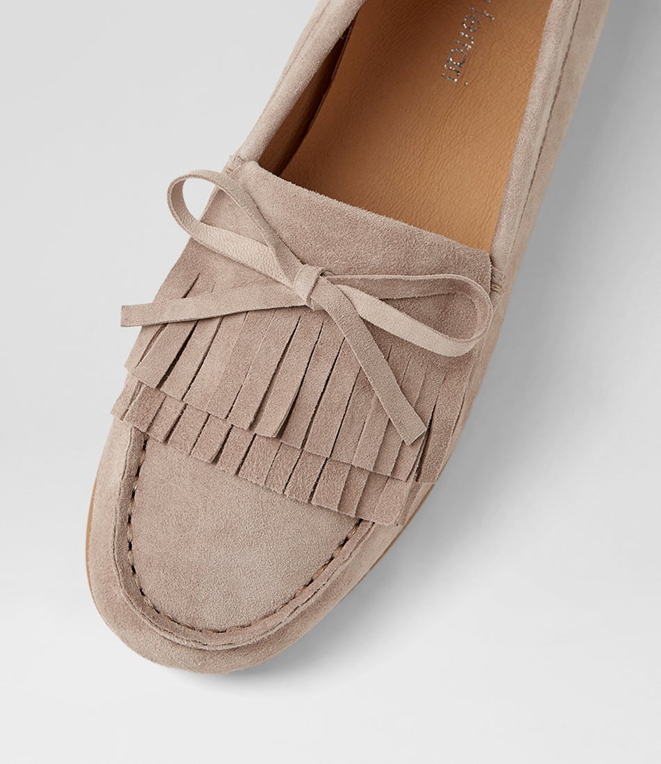 Rilem Light Taupe Suede Loafers