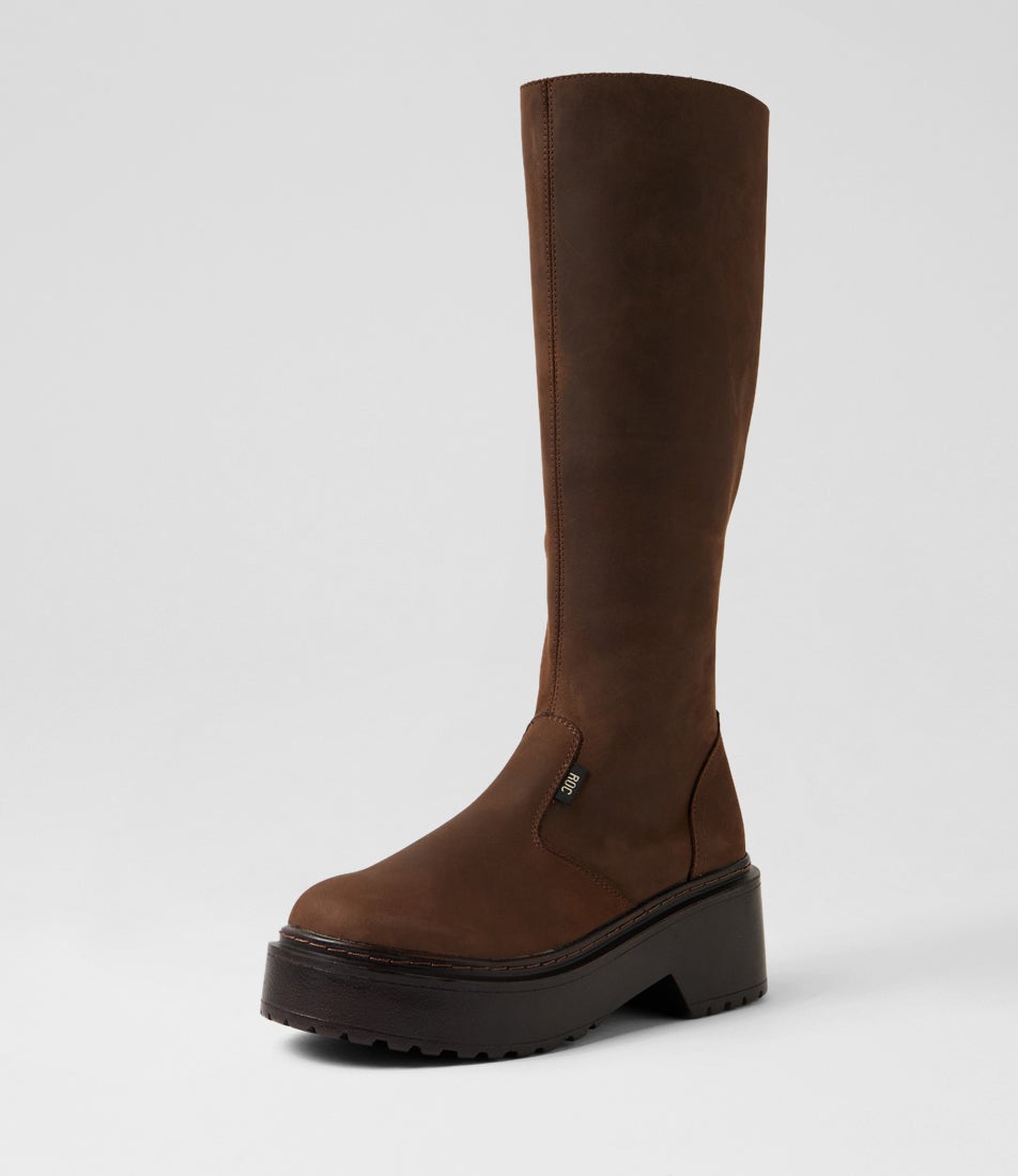 Troupe Brown Leather Knee High Boots Troupe Brown Leather Knee High Boots