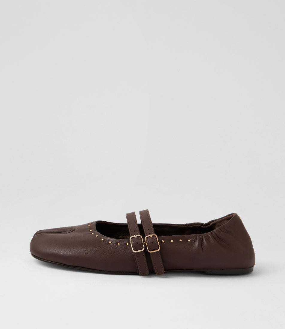Semm-Ie Coffee Bean Soft Leather Mary Janes