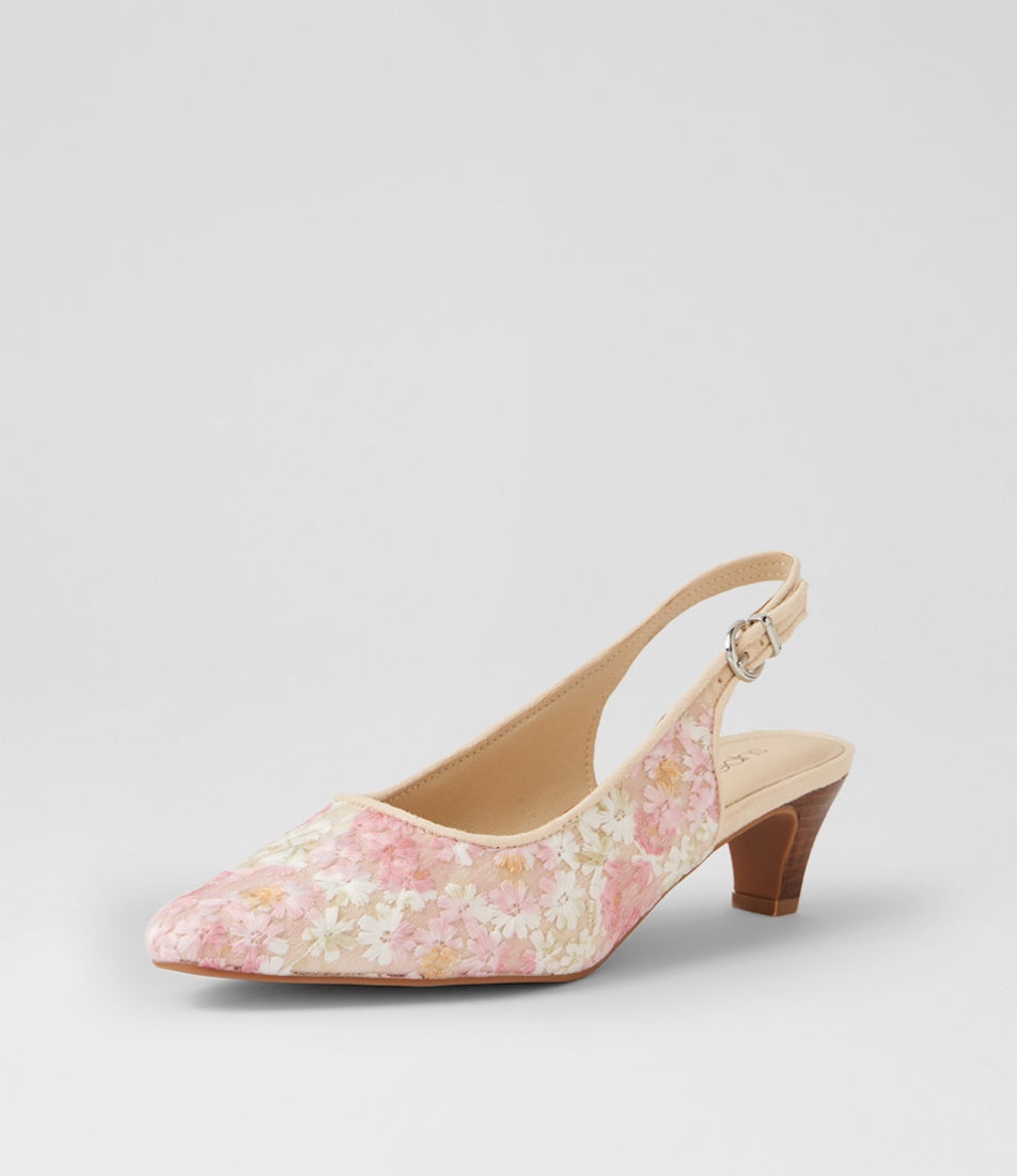 Leelee Pink Flower Multi Heels Leelee Pink Flower Multi Heels