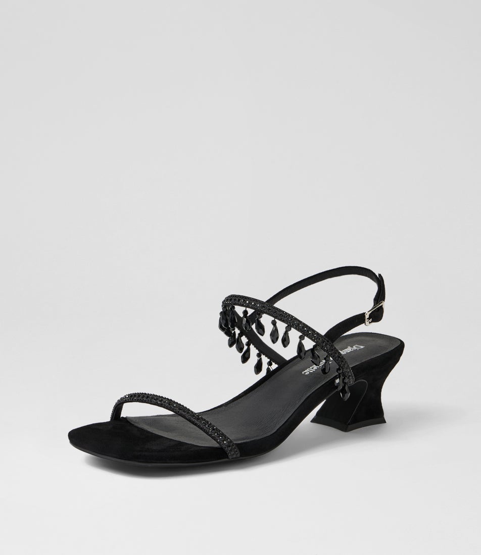 Wabi Black Suede Mix Sandals