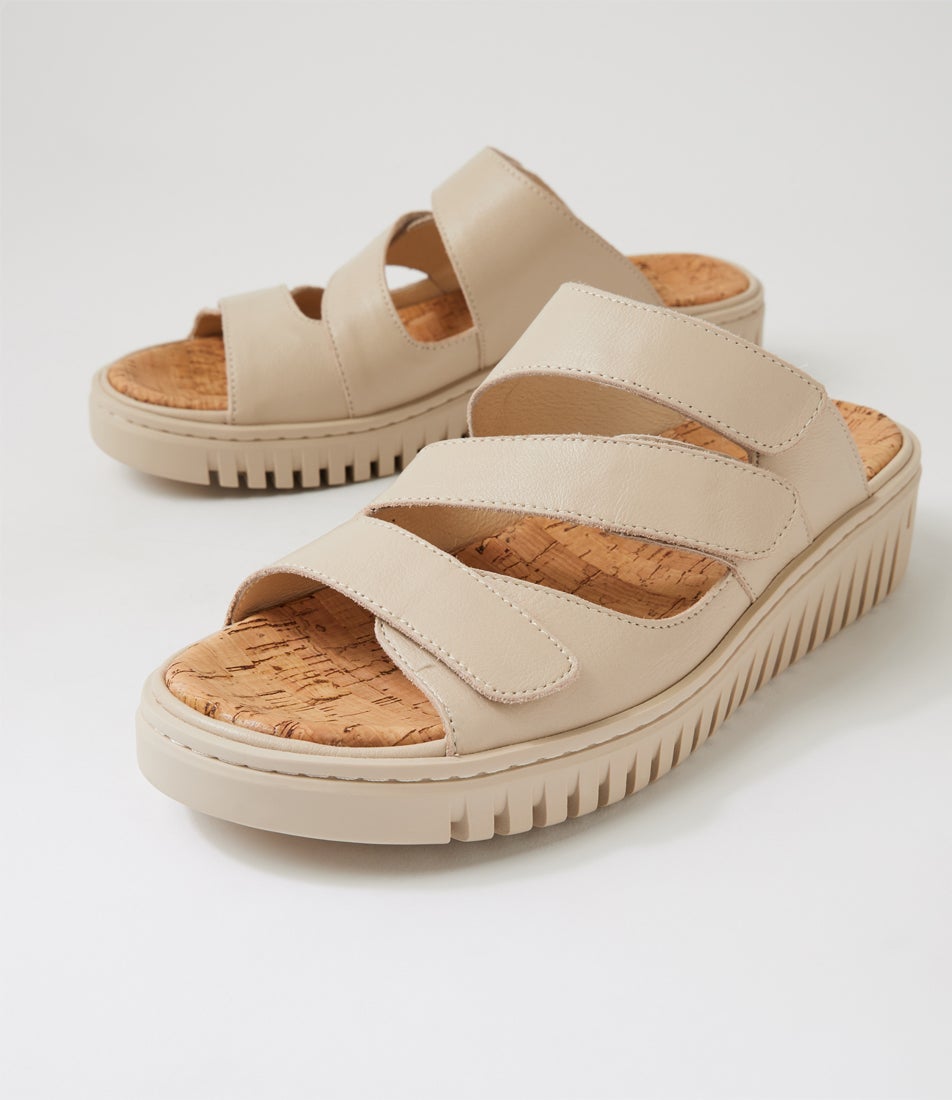 Idash Almond Leather Sandals