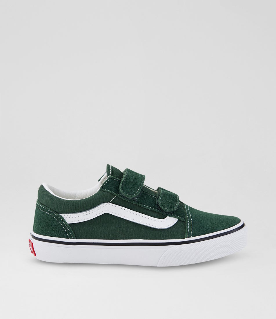 Old Skool Junior Color Theory Oil Green Canvas Sneakers