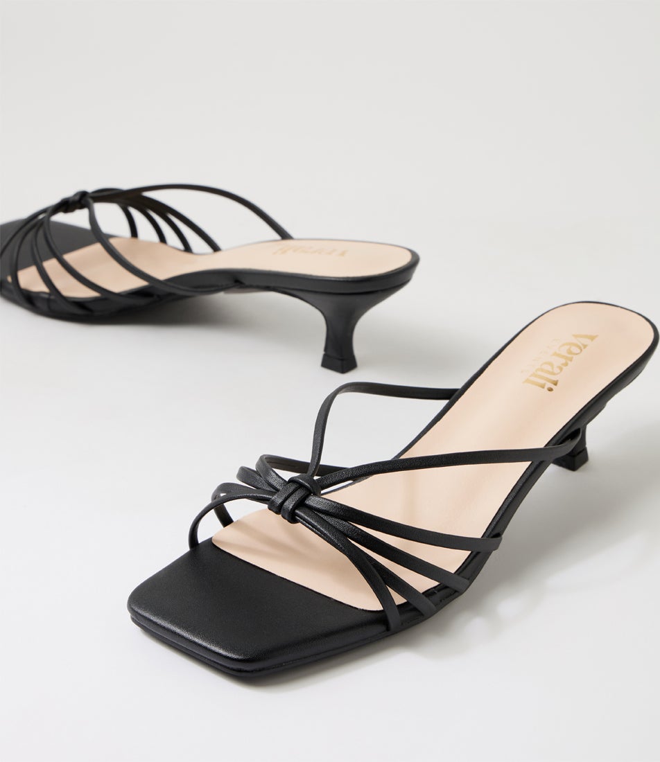 Alexis Black Heeled Sandals