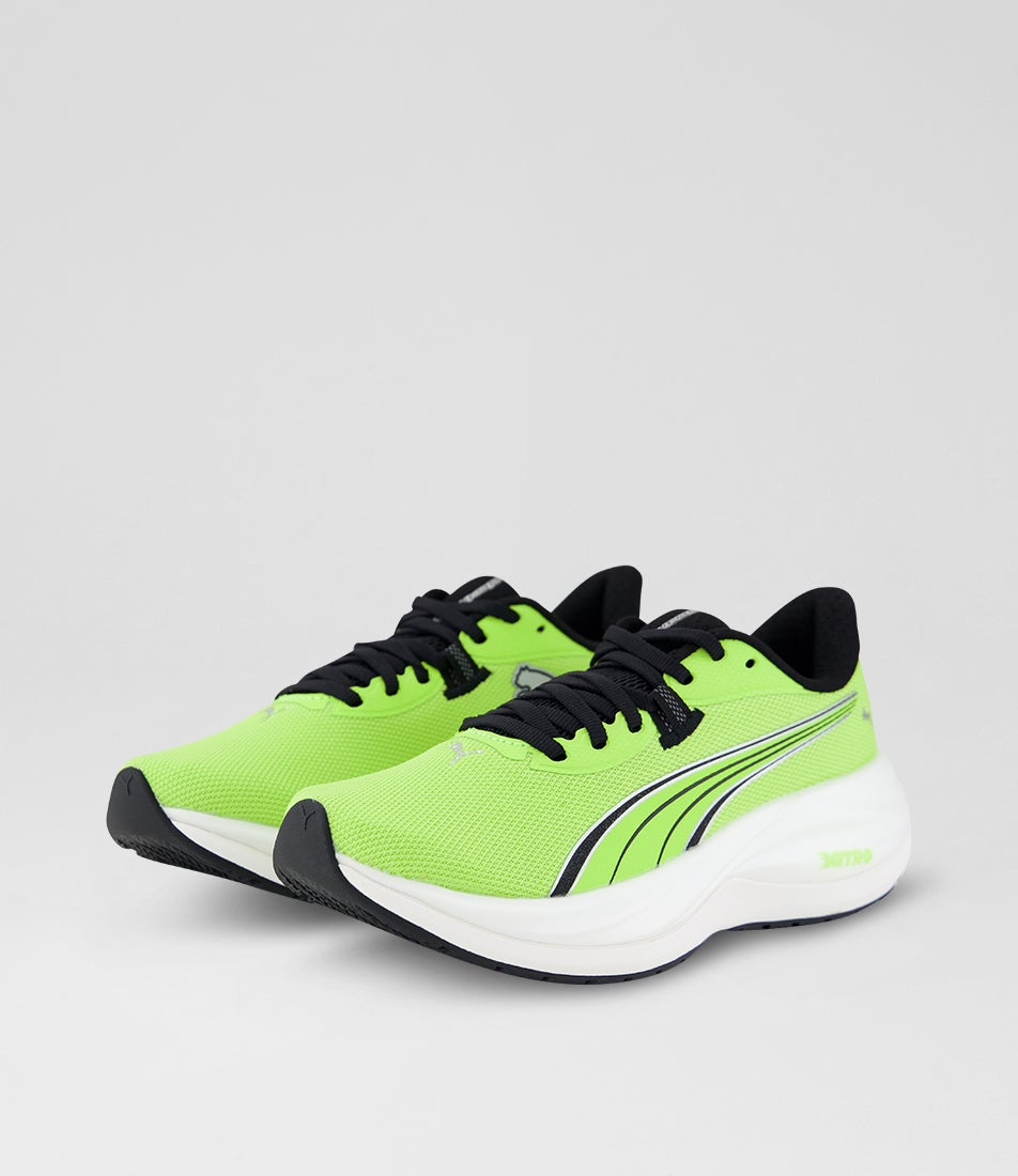 Electrify Nitro 5 Youth Lime Black Silver White Mesh Lace Ups