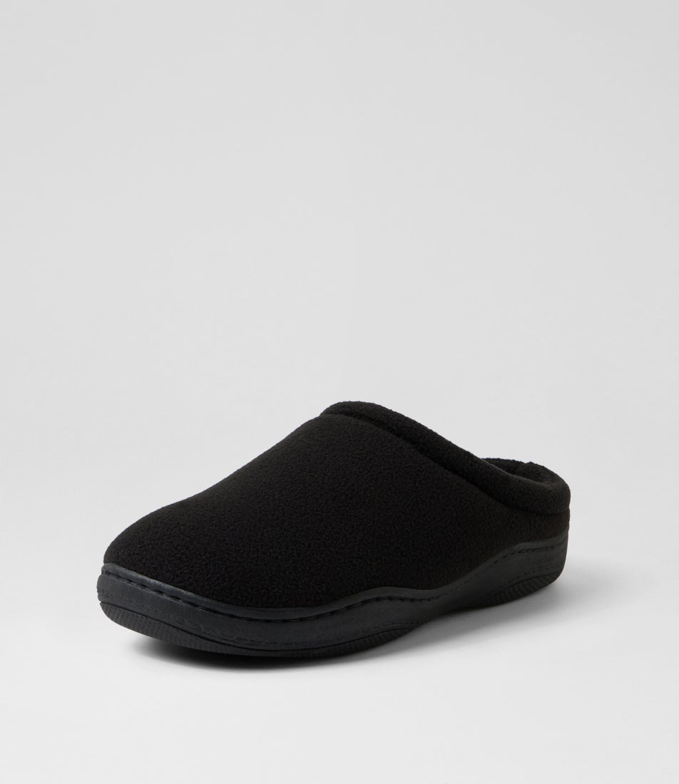Suzie Black Fabric Slippers