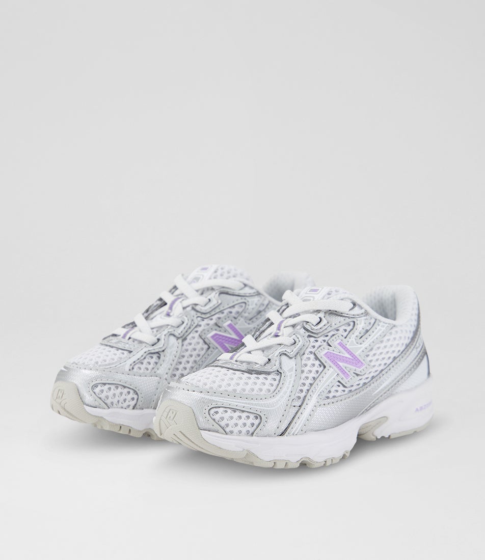 740 Toddler White Lilac Glo Mesh Sneakers