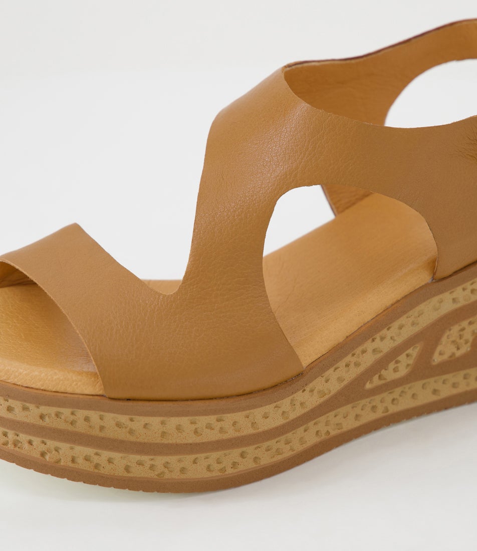 Quetzal Dark Tan Leather Sandals