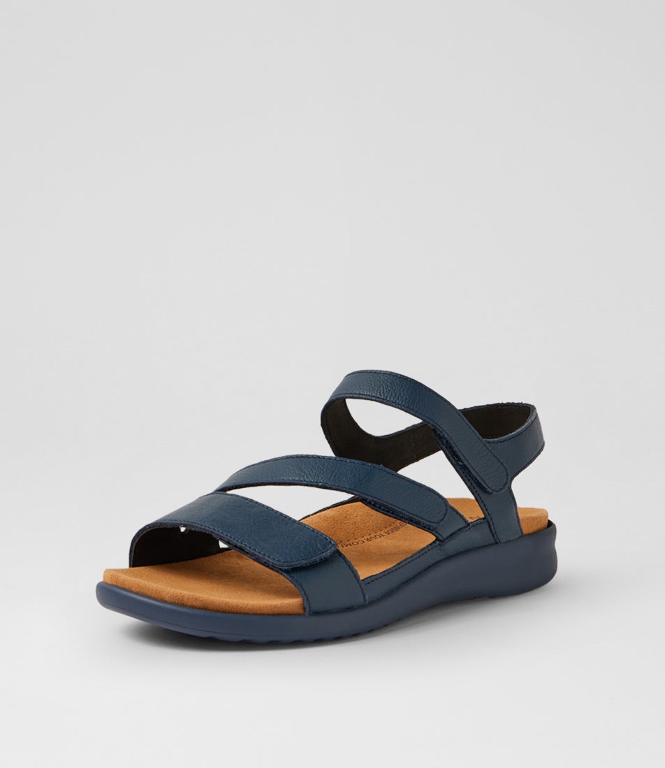 Boyde Xw Navy Leather Sandals