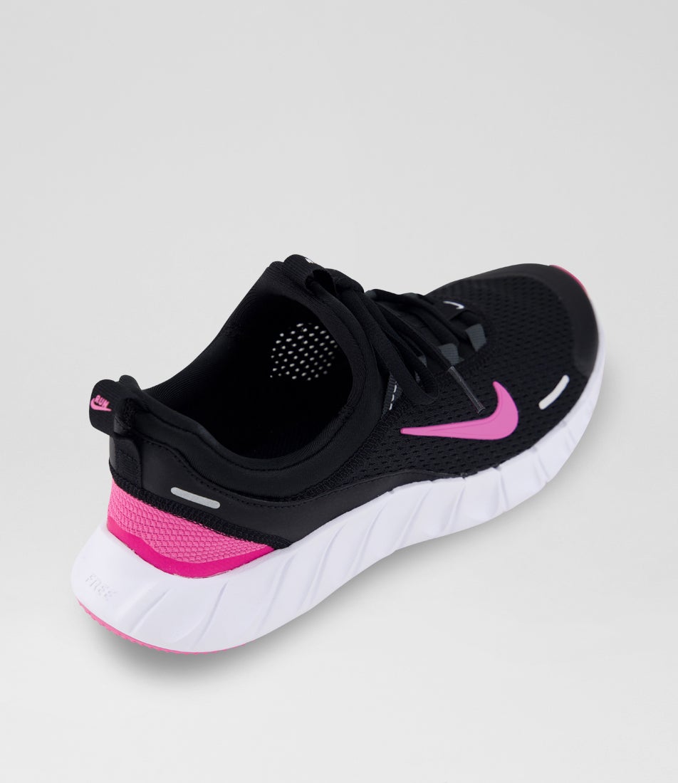 Free Ride Youth Black Pink Fabric Sneakers
