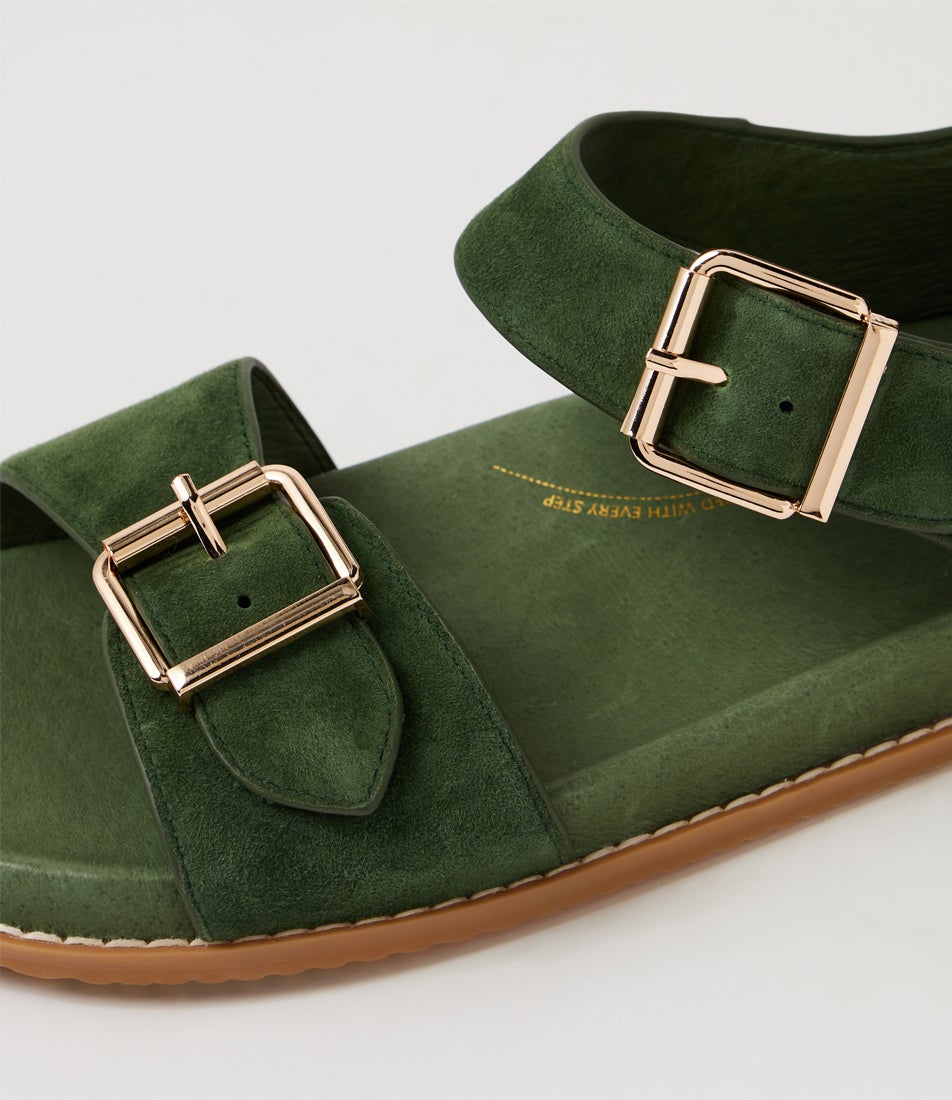 Hanka W Olive Suede Sandals