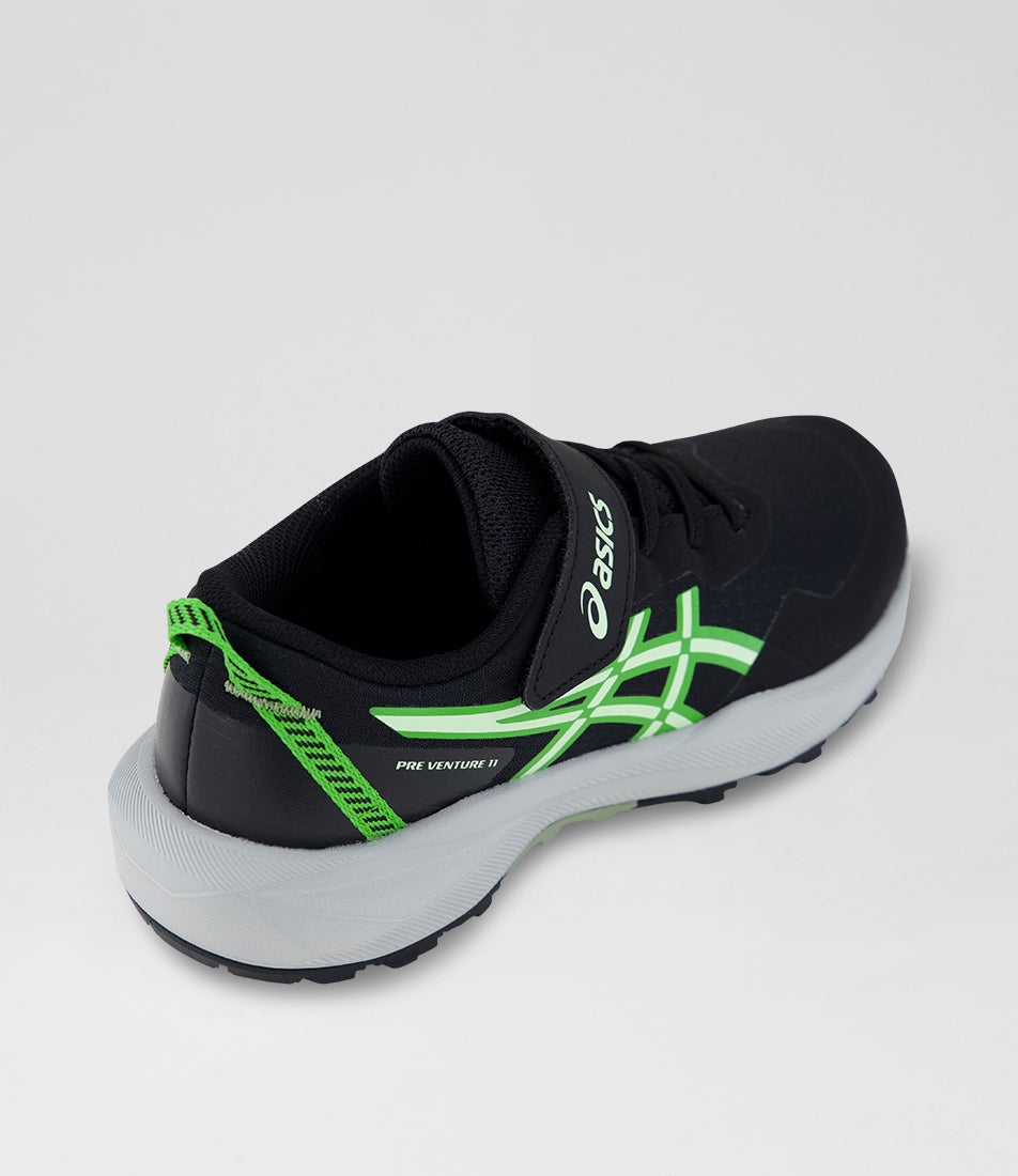 Gel Venture 11 Junior Black Illuminate Yellow Nylon Sneakers