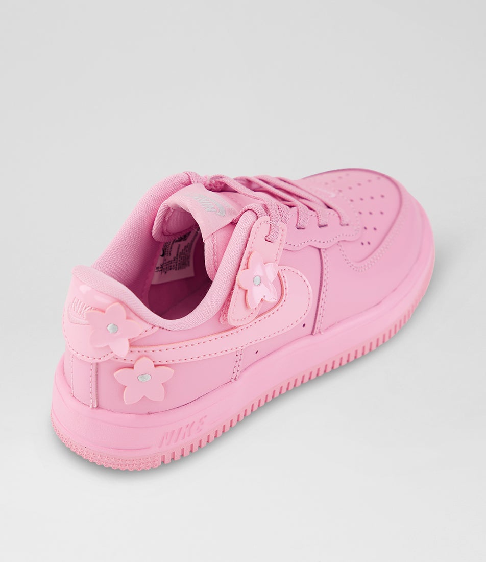 Air Force 1 Junior Pink Rise Pink Foam Leather Sneakers