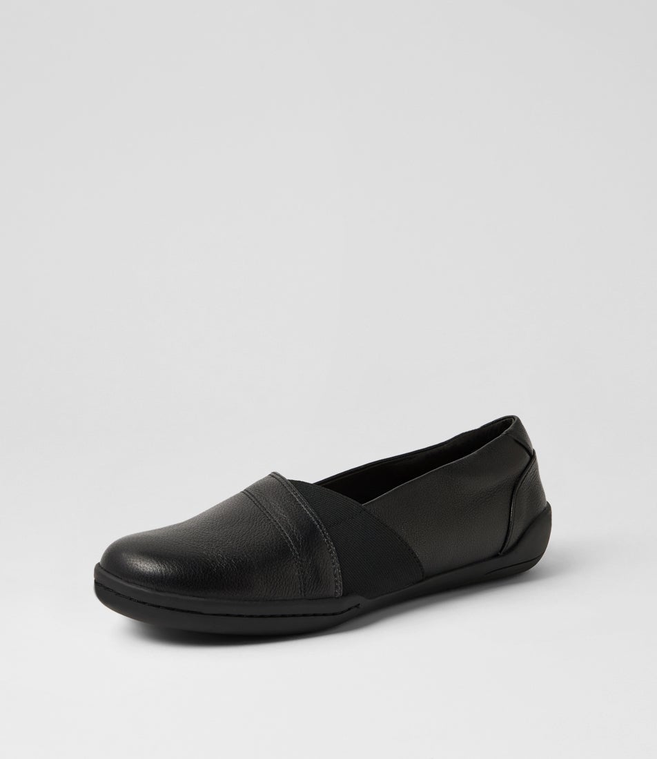 Dashiell Black Leather Ballet Flats