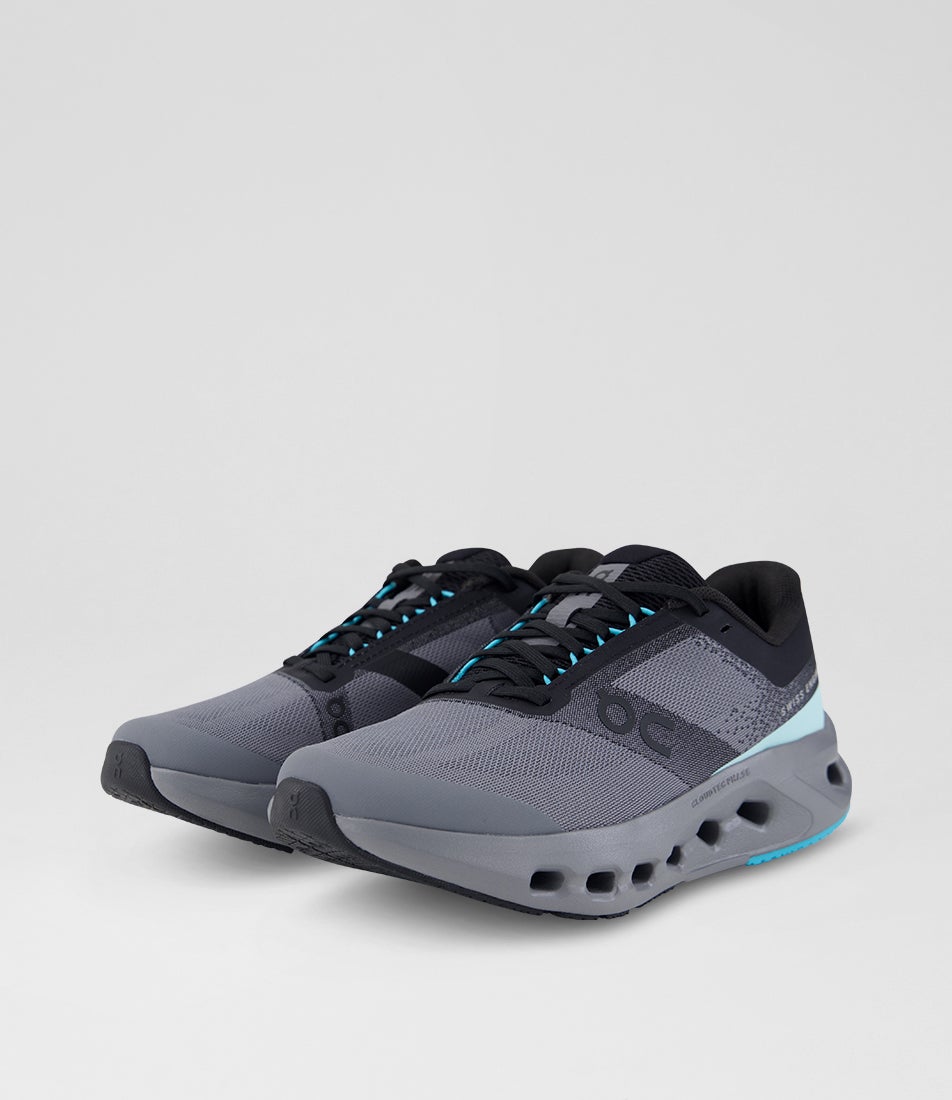 Cloudsurfer Youth Black Riviera Fabric Lace Up Sneakers