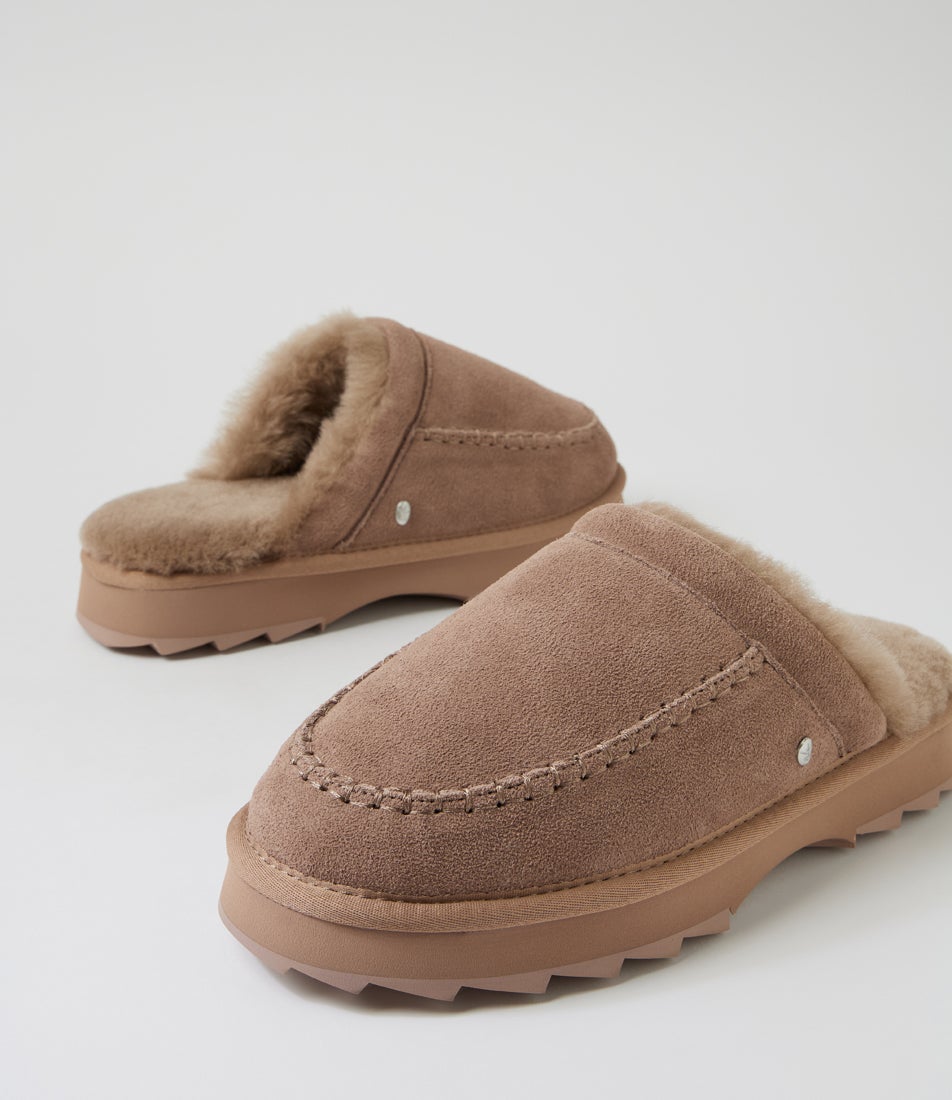 Sharky Mushroom Suede Slides