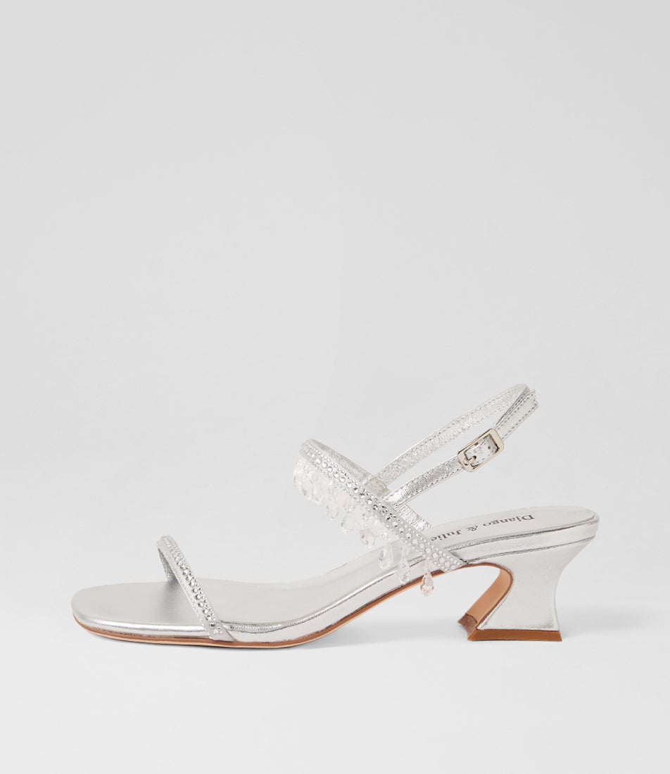Wabi Silver Leather Sandals