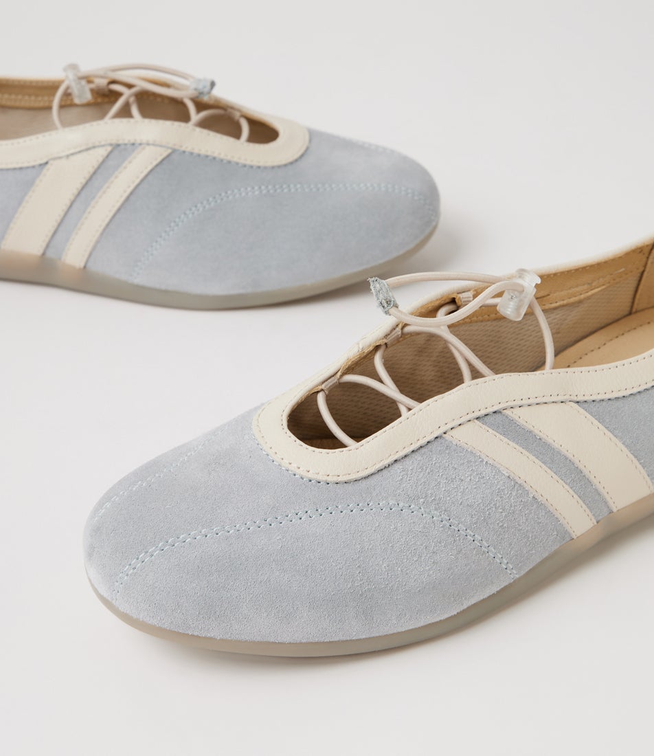 Hollie Light Blue Suede Ballet Sneakers