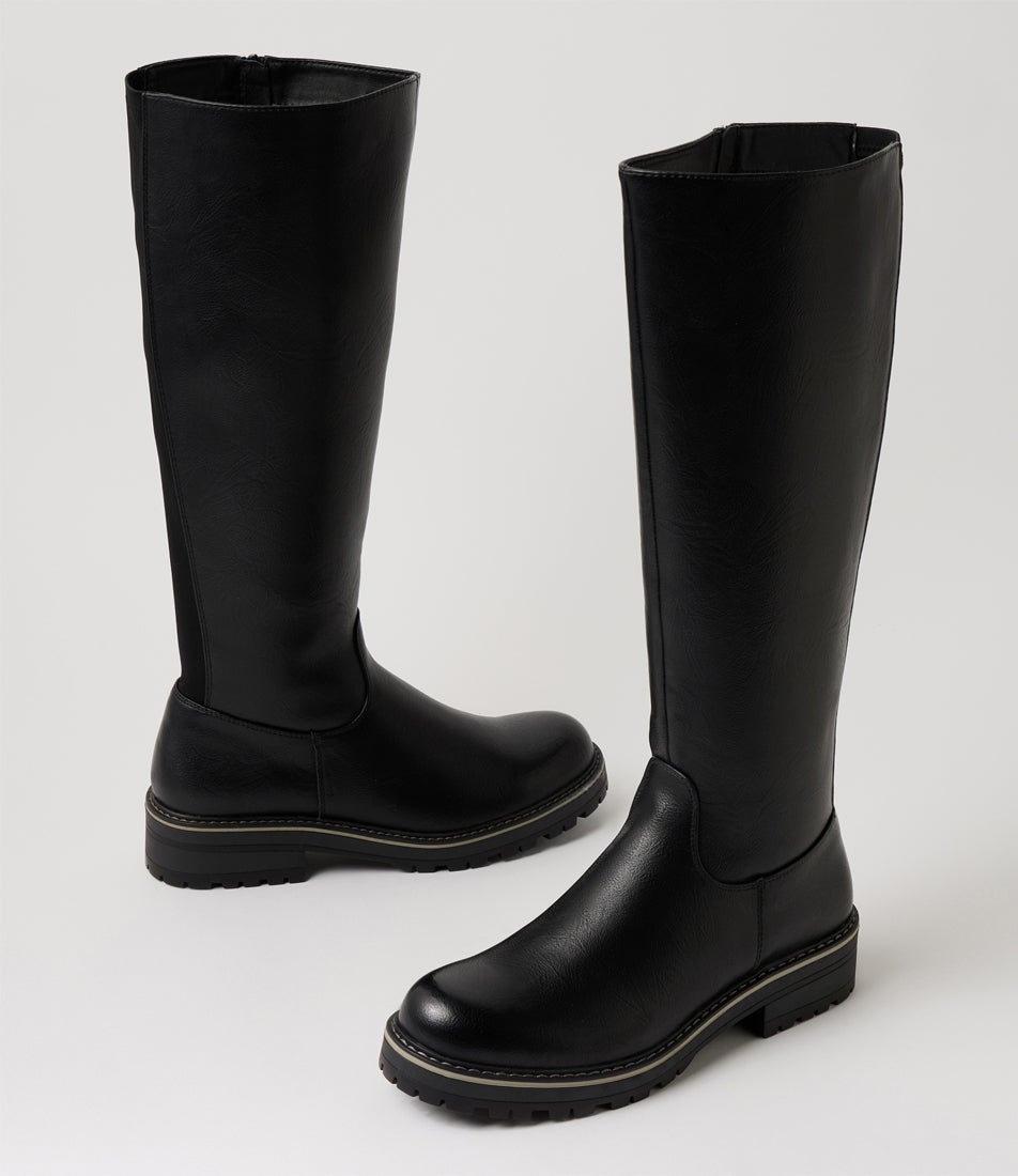 Pintel Black Knee High Boots Pintel Black Knee High Boots