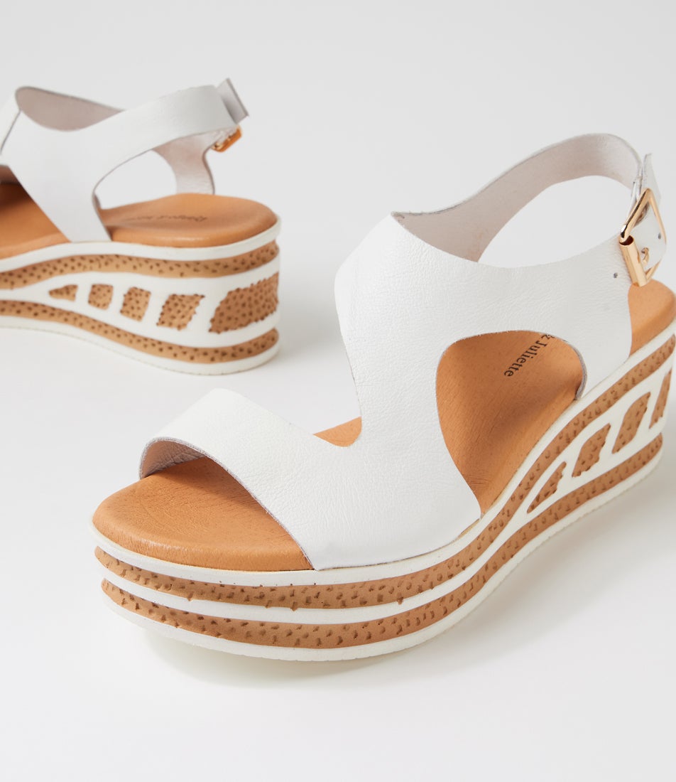 Quetzal White Leather Sandals
