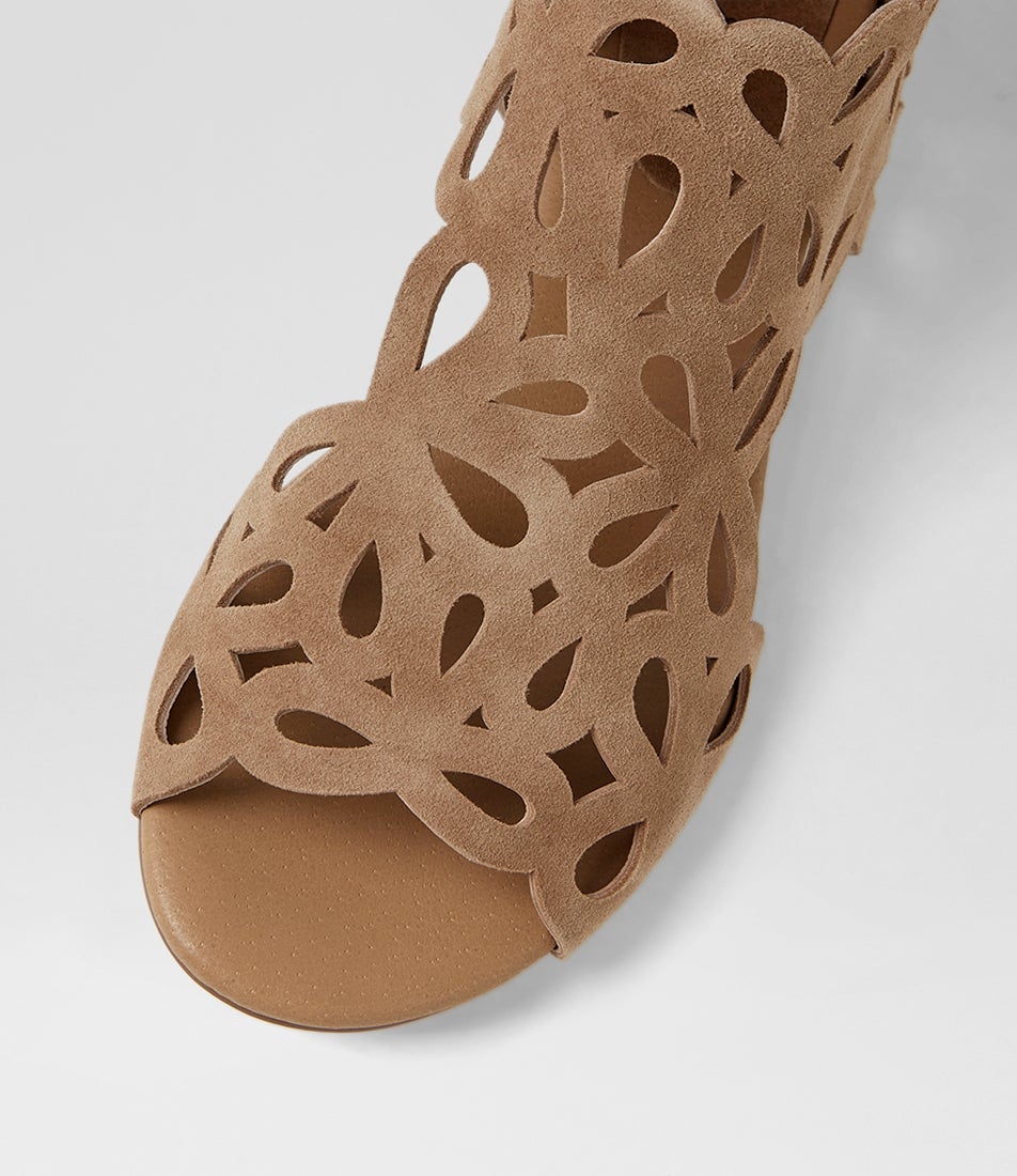 Pietro Light Choc Suede Sandals