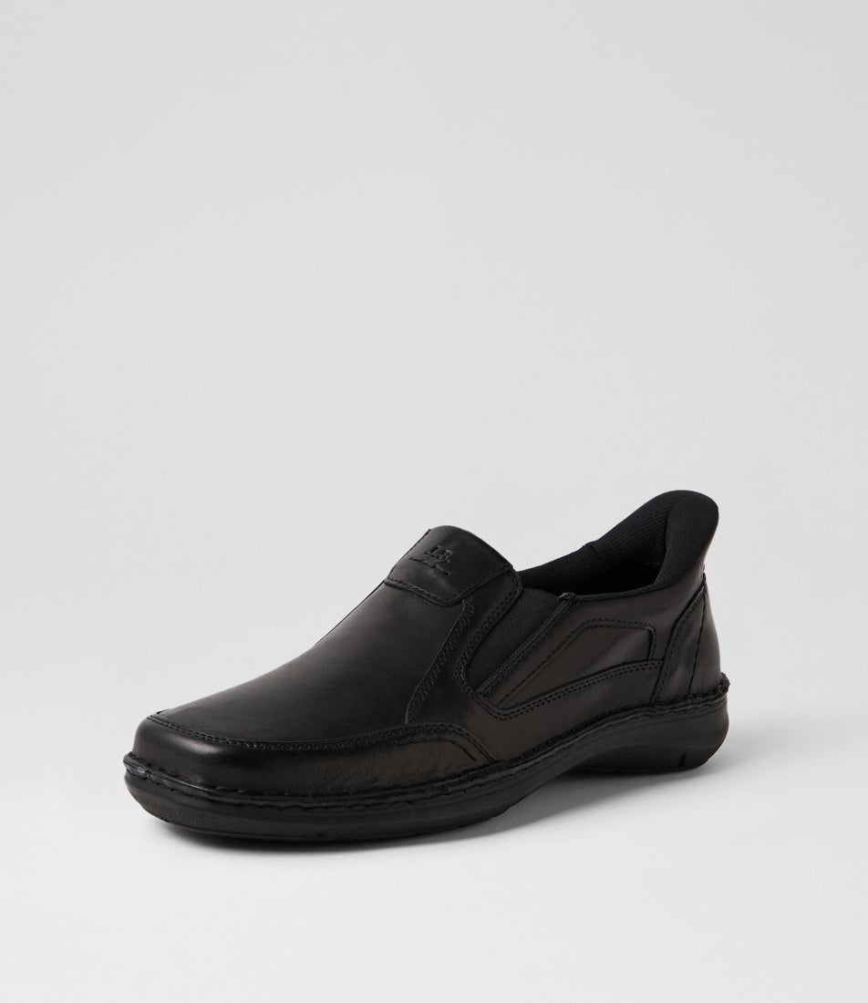 New Anvers 22 Schwarz Leather Flat Shoes