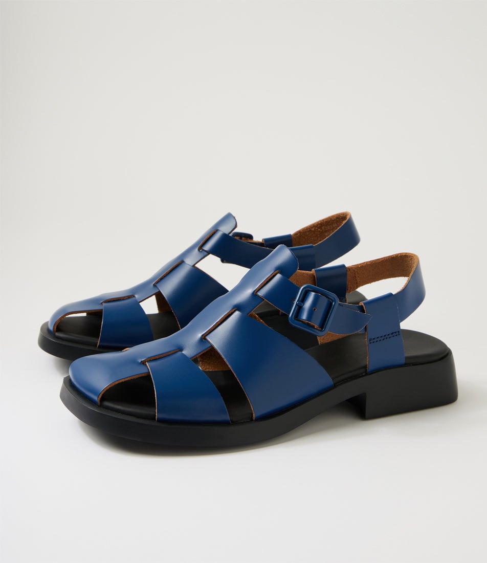Dana Navy Leather Sandals