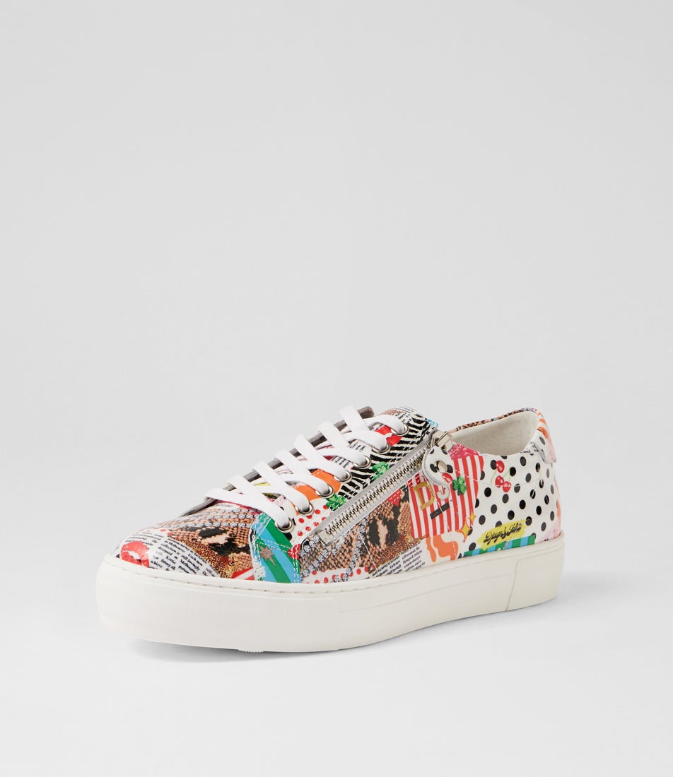 Froggy Collage 2 White Patent Leather Sneakers