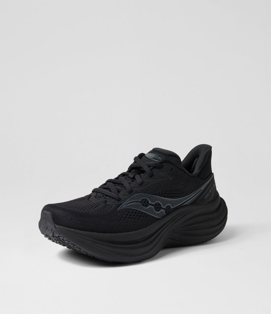 M Triumph 24 Triple Black Mesh Lace Up Sneakers