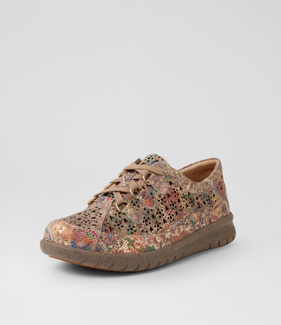 Sarmi Xf Multi Snake Leather Flat Shoes