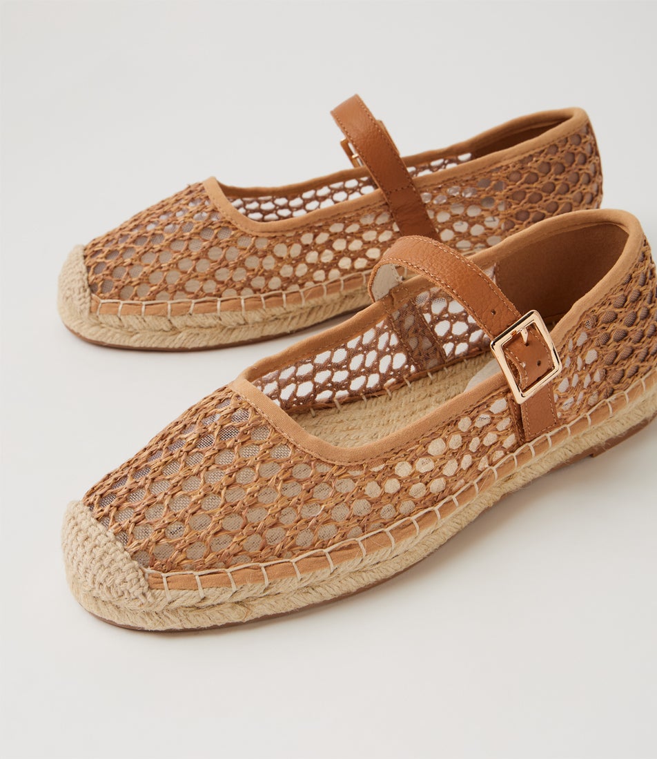Sinki Tan Woven Leather Espadrilles