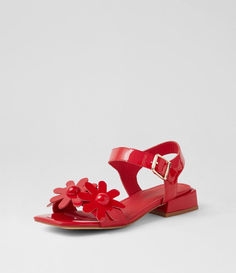 Penee Red Patent Leather Sandals
