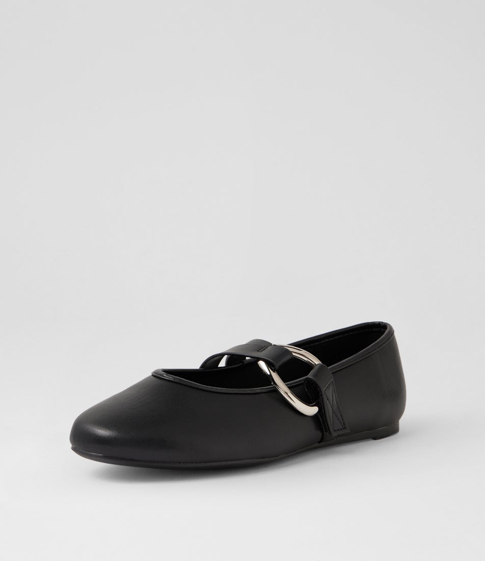 Pearsoni Black Flat Shoes