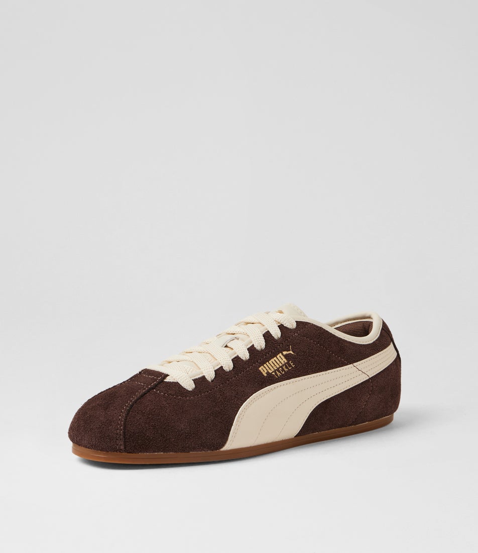 Puma Tackle Chocolate Snow Gum Fabric Sneakers