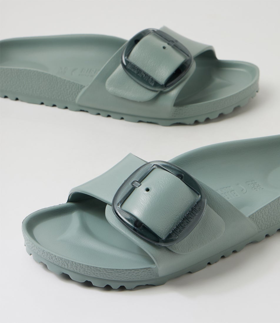 Madrid Big Buckle Pure Sage Eva Slides