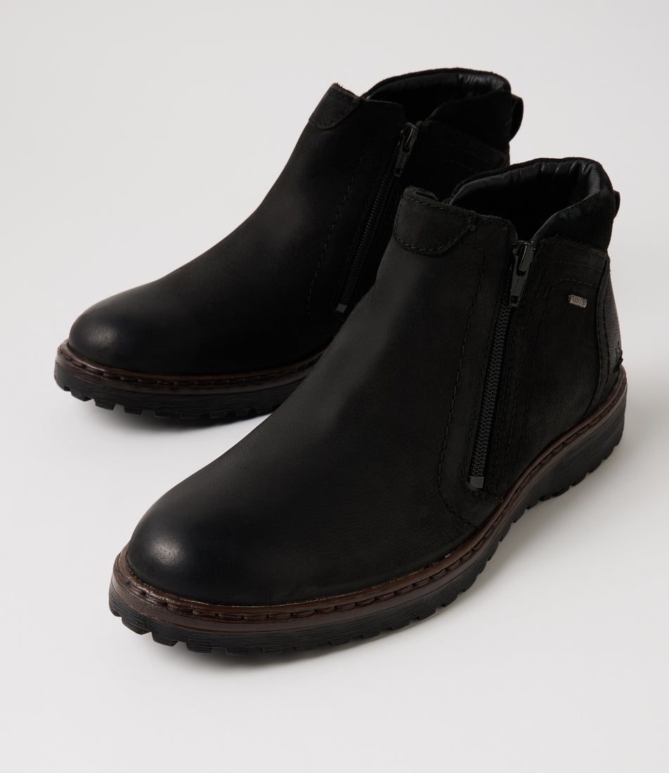 Erroll 63 Schwarz Leather Ankle Boots