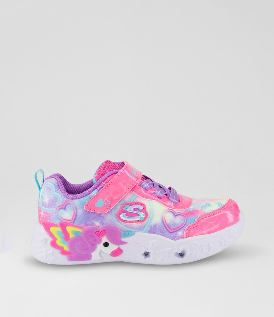 Unicorn Charmer Lil Heart Sparkles Toddler Pink Multi Fabric Slip On Sneakers