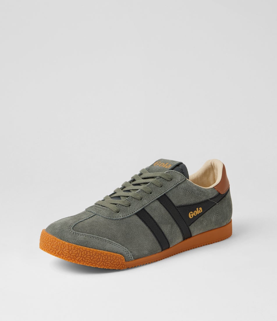 Elan M Conifer Black Umber Suede Lace Up Sneakers