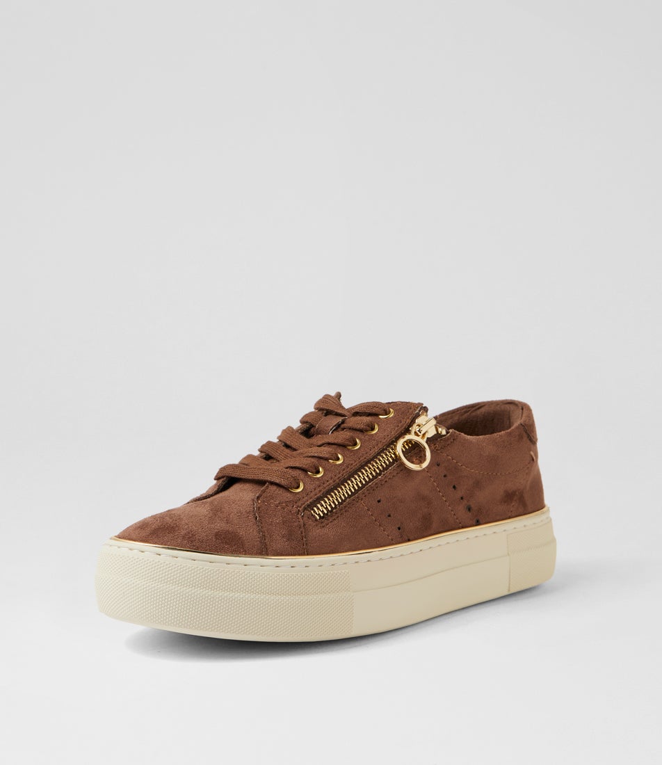 Skillex Light Choc Almond Microsuede Sneakers