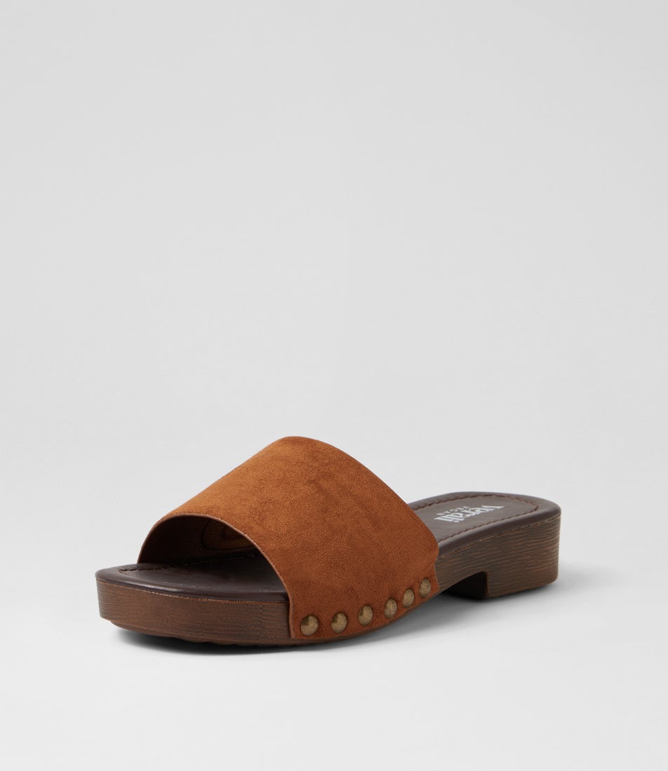 Chester Chestnut Tan Microsuede Sandals